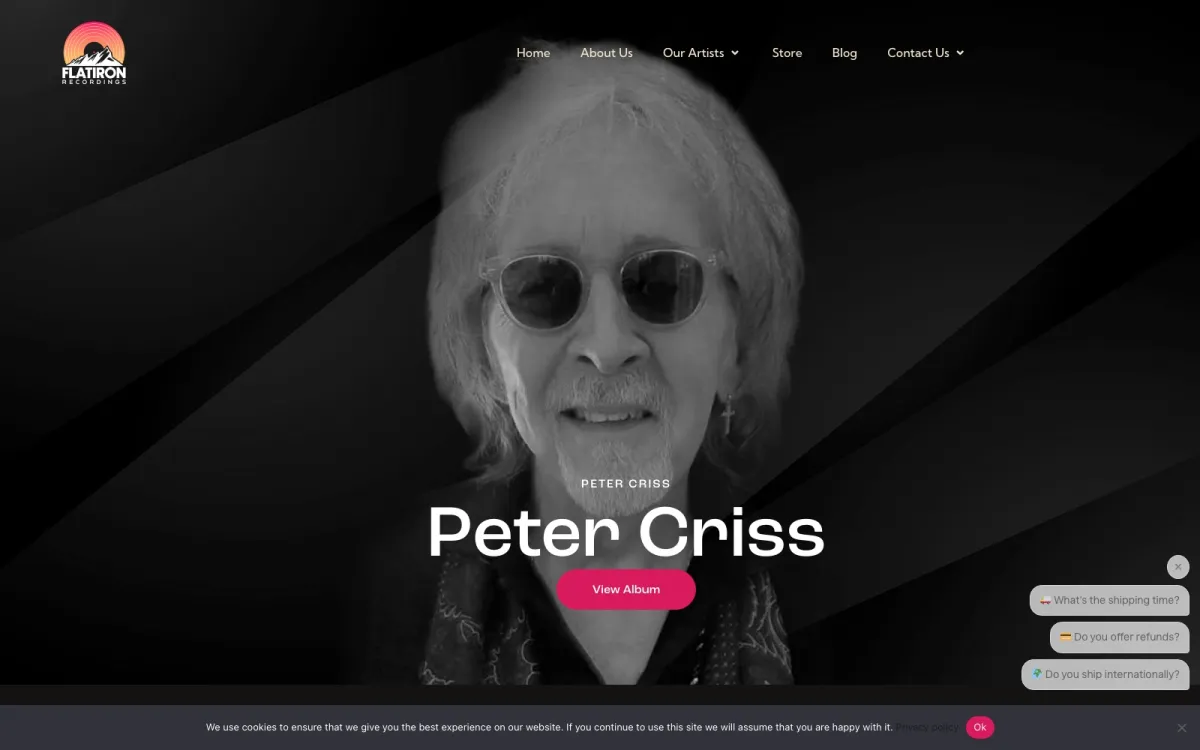 Flatiron Recordings website