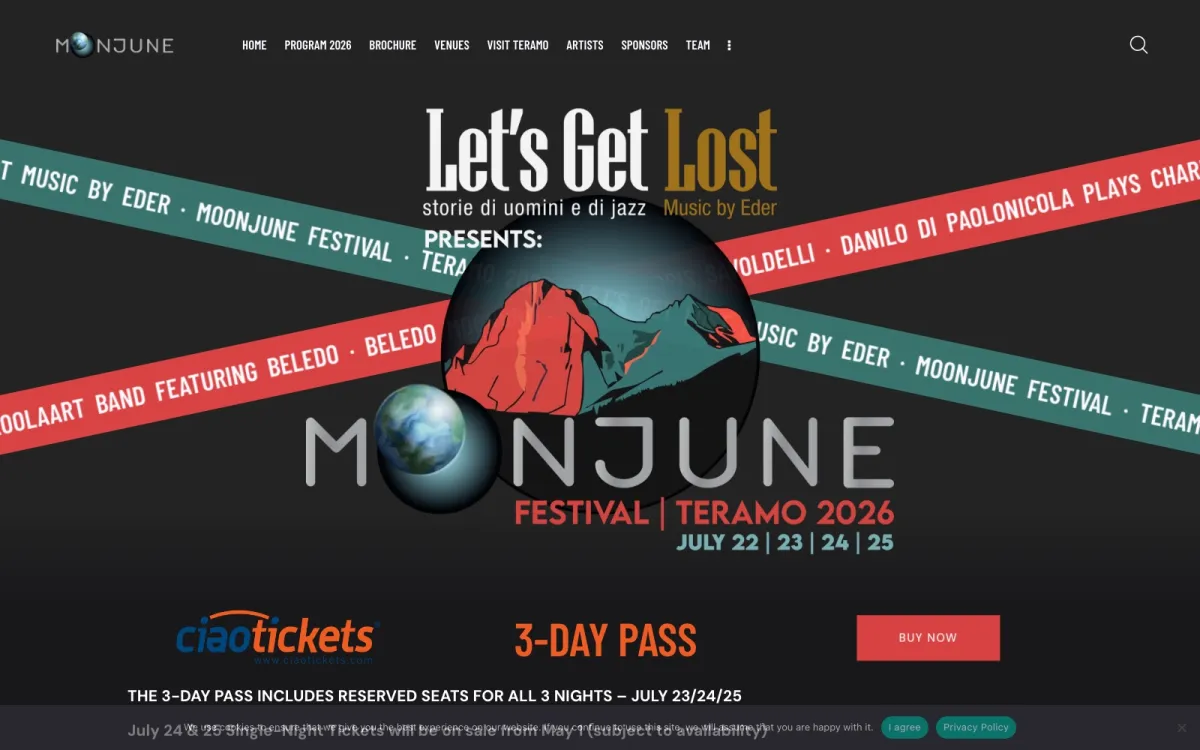 MoonJune Festival 2026 website, Teramo