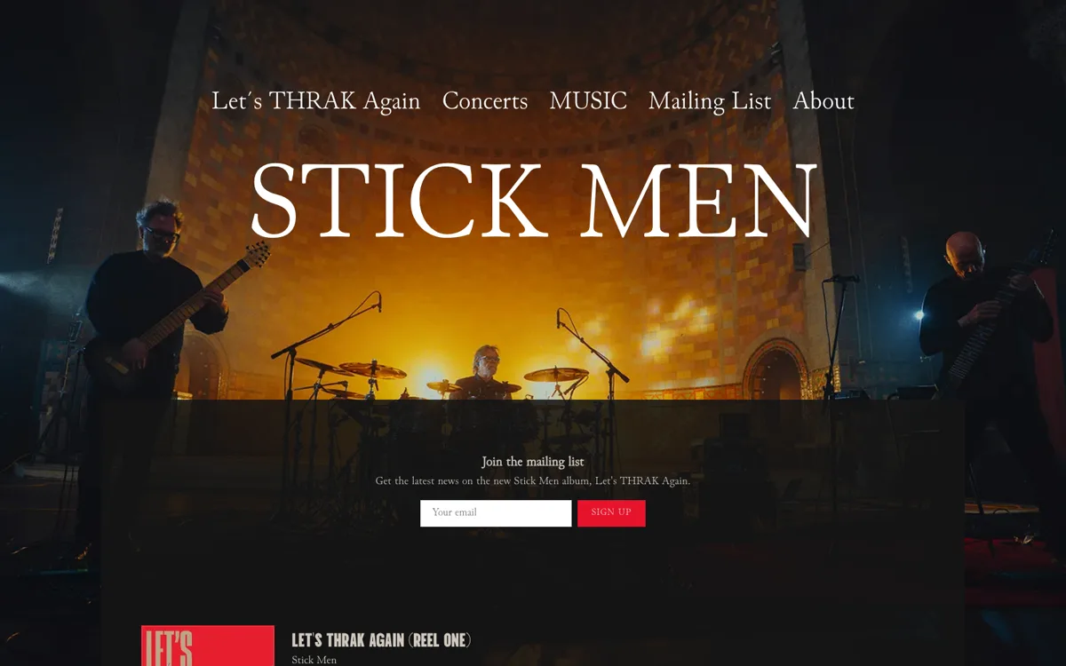 Stick Men’s Let’s THRAK Again launch page